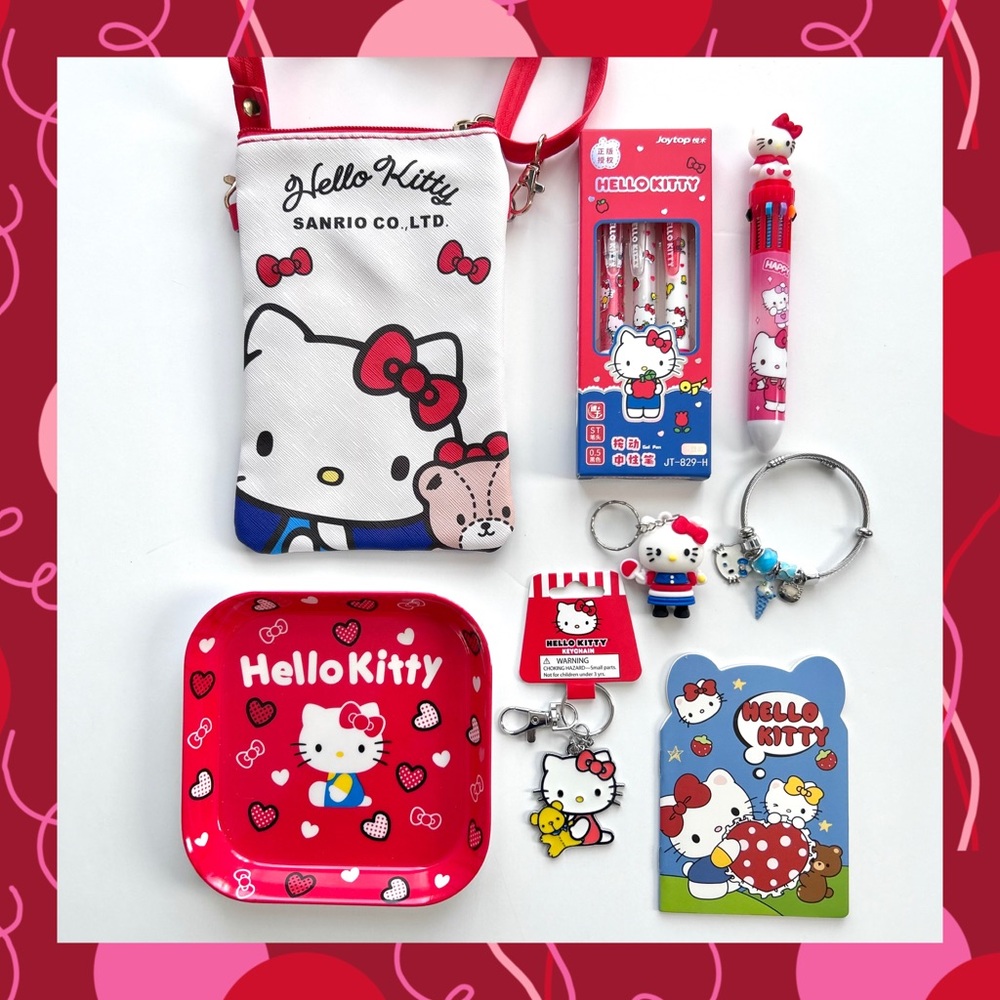 ❤️Hello Kitty Adorable 8-Piece Crossbody Bundle!